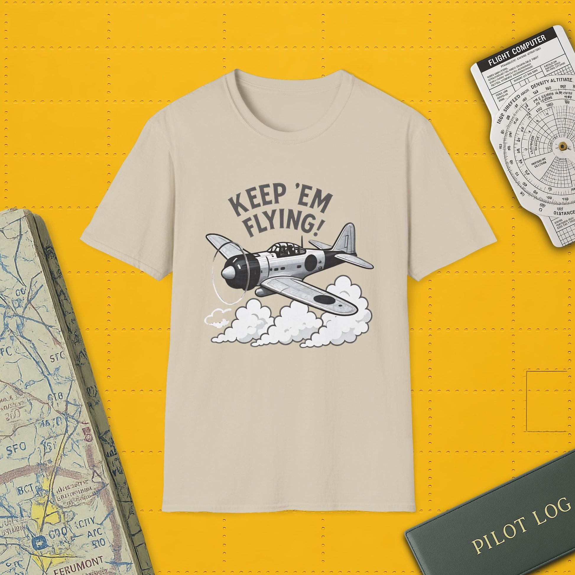 Zero Premium T-Shirt – “Keep ’Em Flying!” WWII Japanese Fighter Graphic Tee - Pilot gifts - warbird t-shirt