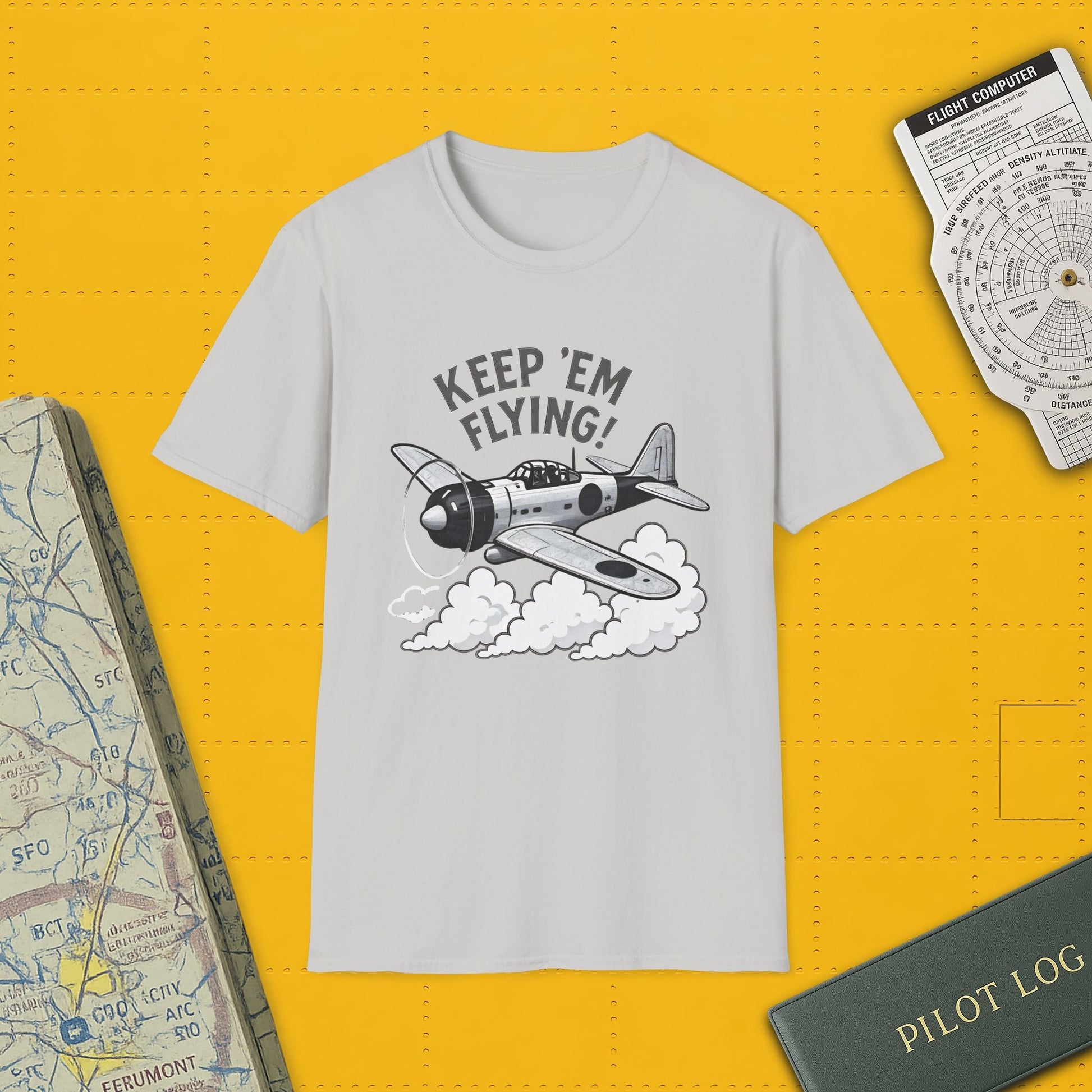 Zero Premium T-Shirt – “Keep ’Em Flying!” WWII Japanese Fighter Graphic Tee - Pilot gifts - warbird t-shirt