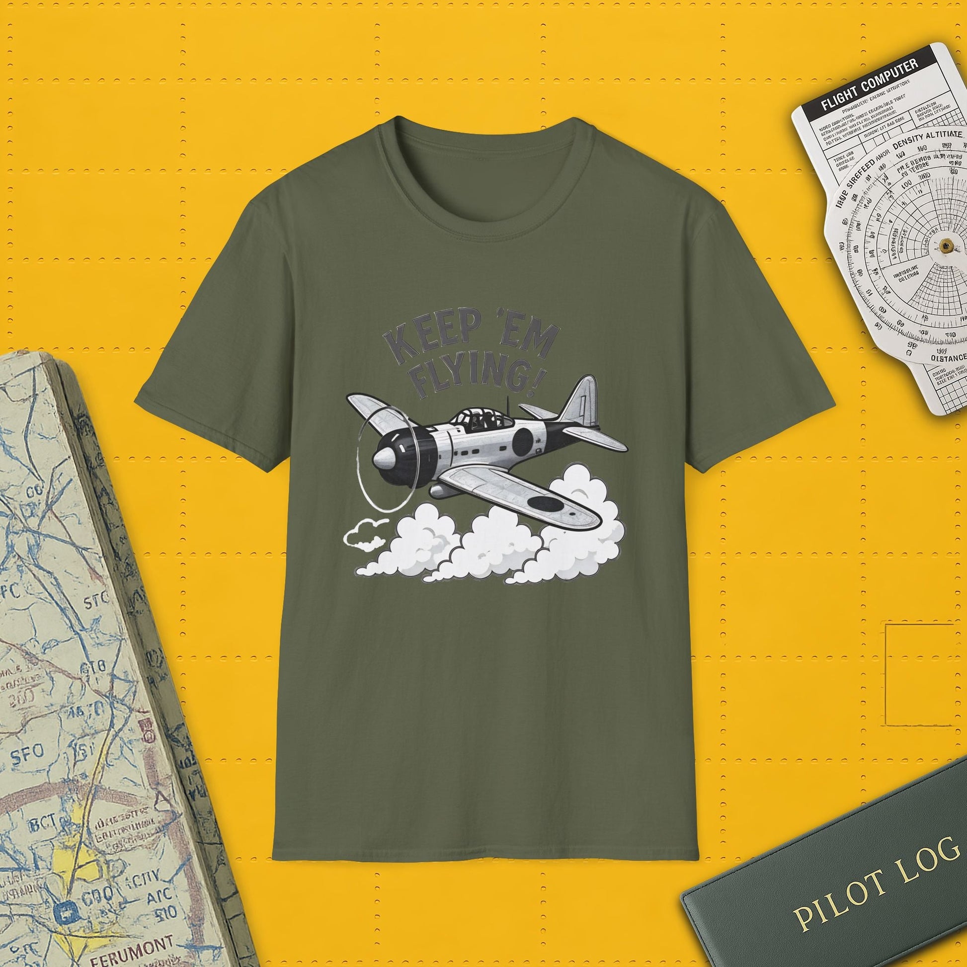 Zero Premium T-Shirt – “Keep ’Em Flying!” WWII Japanese Fighter Graphic Tee - Pilot gifts - warbird t-shirt